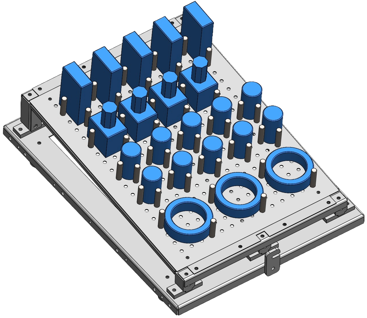 Tray with blocks